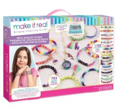 Make It Real 1515 2901515 메가, DIY 공예 세트, 보석 디자인, 목걸이 및 팔찌, 어린이를 위한 크리에이티브 키트, 멀티 컬러