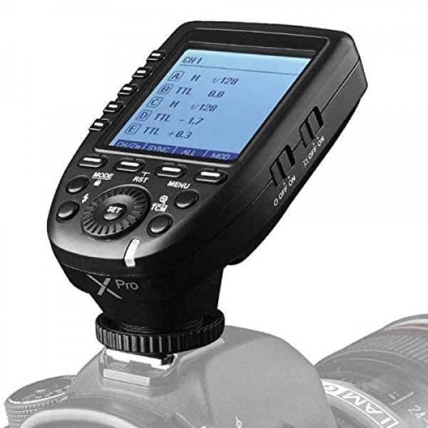 Sony TTL 2.4G 무선 1/8000s HSS용 Godox Xpro-S 플래시 트리거, 디자인 전용 그룹 버튼 5개 사용자 정의 가능한 기능 11개, 사진 조명용 Reomte 트리거