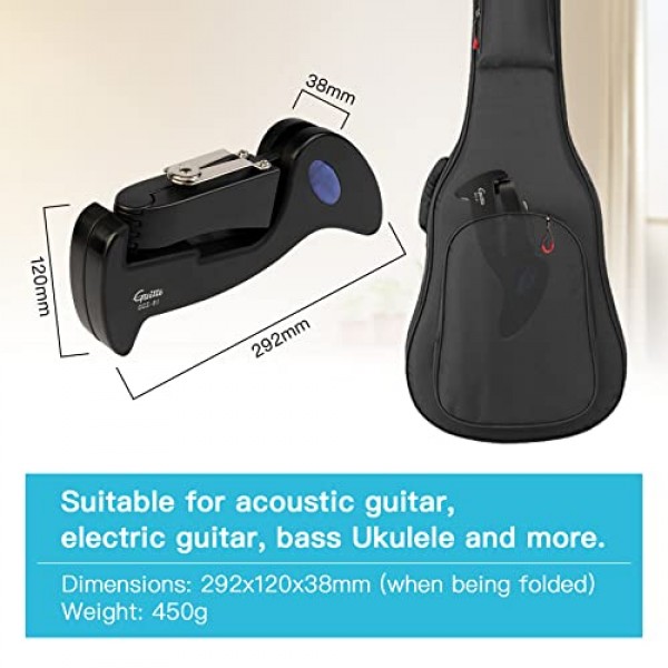 GUITTO 기타 스탠드 삼각대 조정 가능한 클래식 A 프레임 스탠드 어쿠스틱 및 베이스 일렉트릭 기타용 범용 접이식 바닥 여행용 스탠드 소형 싱글 홀더(GGS-01)