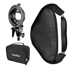 S 타입 브래킷이 포함된 GODOX 소프트박스 Bowens S 마운트 홀더 접이식 미니 크기 60x60cm 플래시 카메라 스튜디오 사진용 소프트 박스 키트