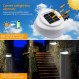 Solar Fence Gutter Lights, Garden Outdoor 9 LED 방수 Solar Powered Lights, Security Lamp for Outdoor Garden Fence Wall Lobby Pathway 아버지의 날 선물((화이트 4p))