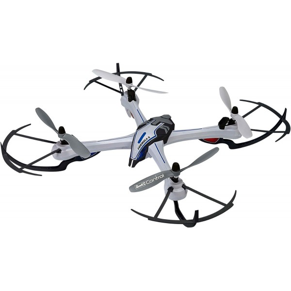Revell Control RC 쿼드로콥터 대형, 2.4GHz 원격 제어로 원격 제어, 매우 강력하고 스포티한 비행 동작, 자이로, 헤드리스, 속도 레벨, 플립 기능, FORMULA Q 23927