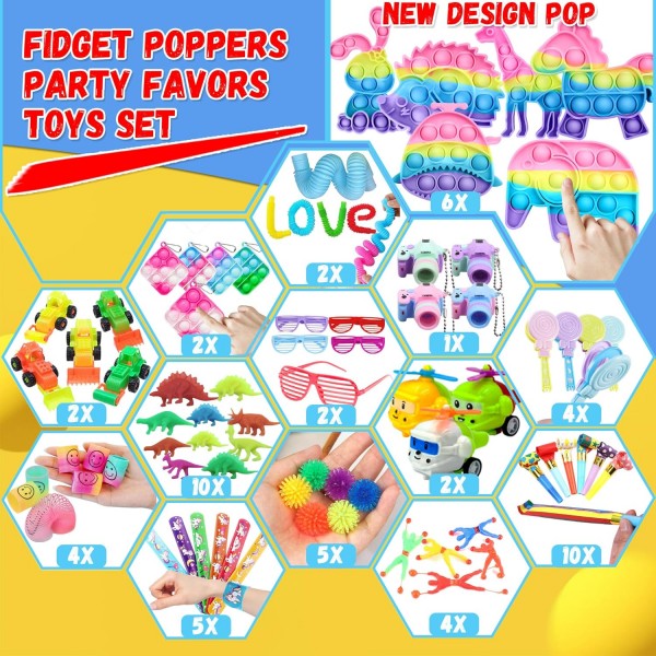 Kifisa 818 PCS 어린이를 위한 파티 호의, Fidget 장난감 팩, 생일 선물 장난감, 스타킹 스터퍼, 감각 장난감, 보물 상자, Goodie Bag Stuffers, Carnival Prizes Bulk, 새로운 파티 호의를