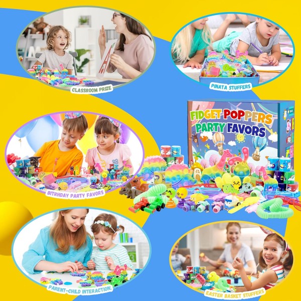 Kifisa 818 PCS 어린이를 위한 파티 호의, Fidget 장난감 팩, 생일 선물 장난감, 스타킹 스터퍼, 감각 장난감, 보물 상자, Goodie Bag Stuffers, Carnival Prizes Bulk, 새로운 파티 호의를