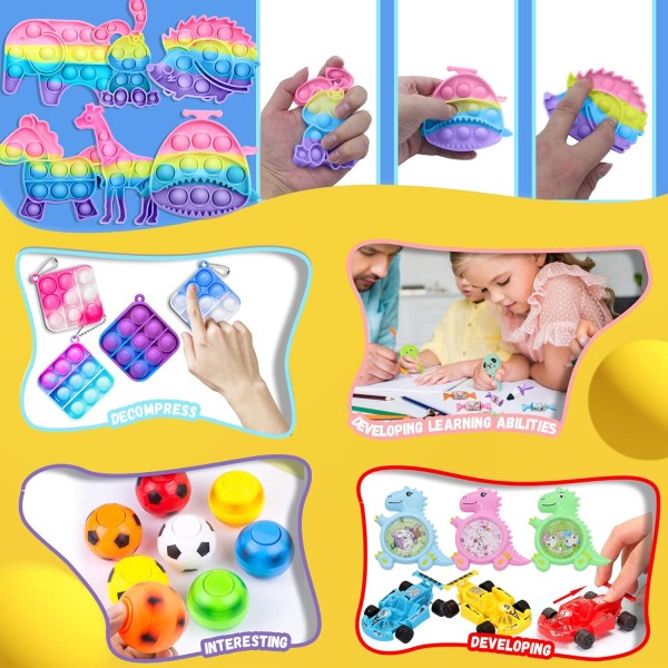 Kifisa 818 PCS 어린이를 위한 파티 호의, Fidget 장난감 팩, 생일 선물 장난감, 스타킹 스터퍼, 감각 장난감, 보물 상자, Goodie Bag Stuffers, Carnival Prizes Bulk, 새로운 파티 호의를