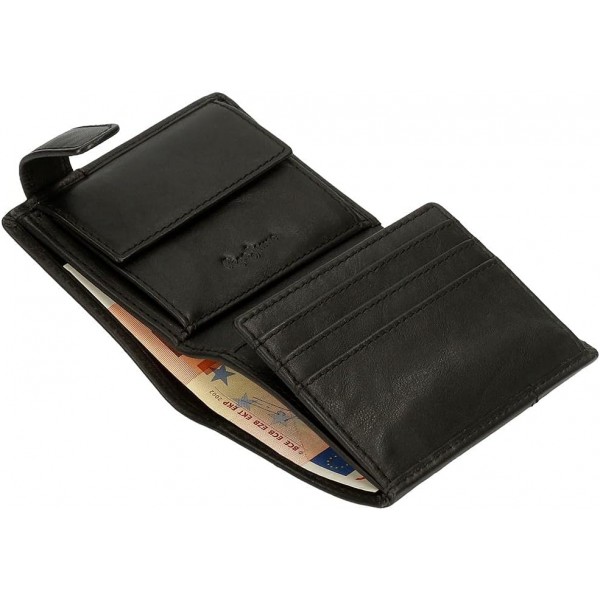 PPE Jeans Licenses Wallet for Unisex Adult PJL Jackson Black Vertical Wallet
