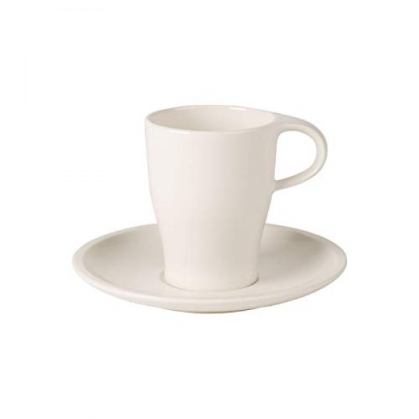 Villeroy & Boch의 Coffee Passion 커피 머그 & 접시 세트 - 프리미엄 도자기 - 독일산 - 식기세척기 및 전자레인지 금고 - 13온스 용량