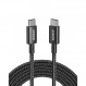 Anker USB C 케이블 100W 10피트, USB C - USB C 케이블 USB 2.0, 유형 C 충전 케이블 고속 충전, iPhone 15/15 pro, MacBook, iPad, Samsung Galaxy S23과 호환, 가정 및 일상 사용 가능