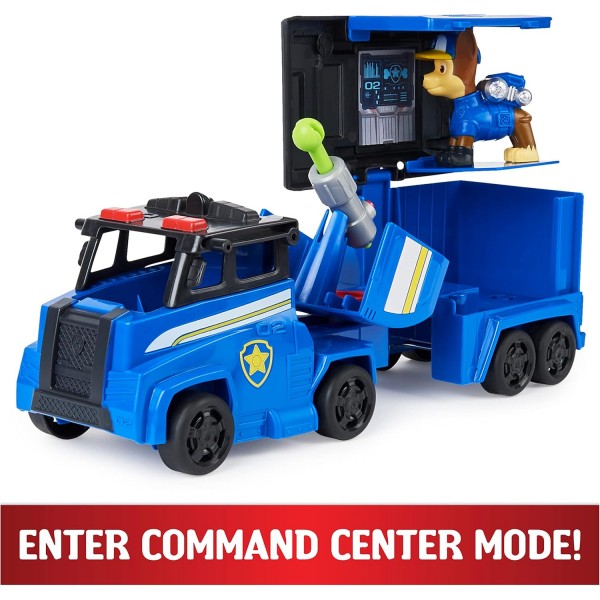 Paw Patrol Big Truck Pups, 수집용 피규어가 있는 운송 체이스, 3세 이상 어린이용 장난감(Spin Master 6065535)