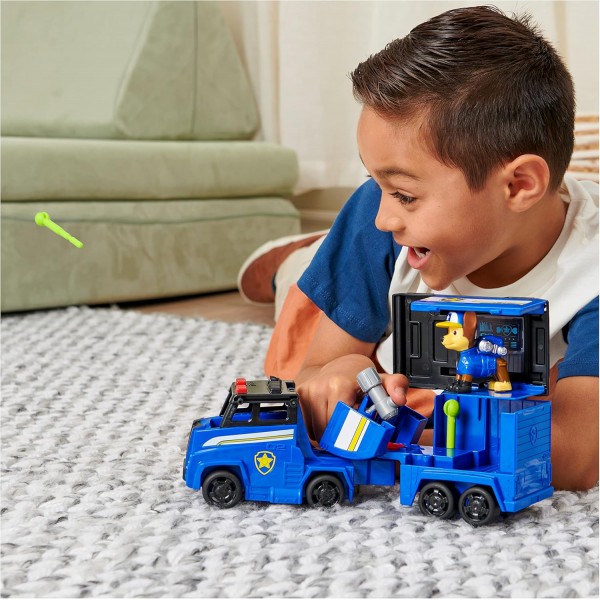 Paw Patrol Big Truck Pups, 수집용 피규어가 있는 운송 체이스, 3세 이상 어린이용 장난감(Spin Master 6065535)