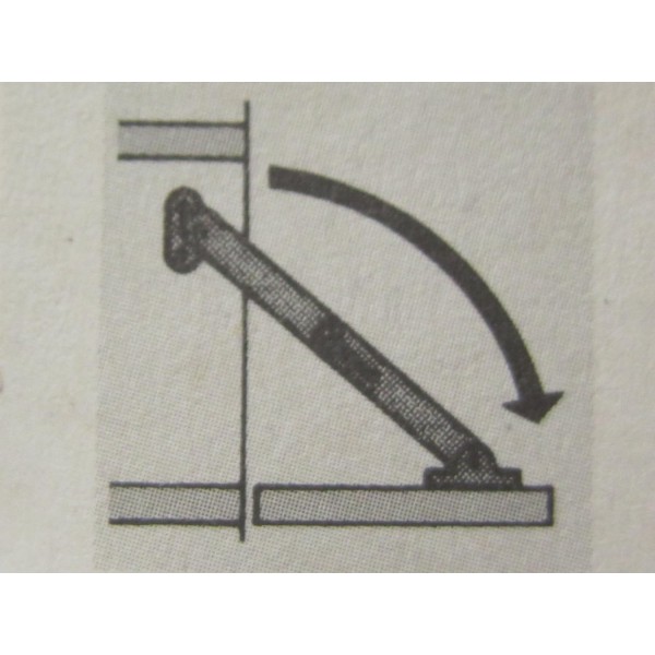 Hettich 플랩 스테이, 플랩 경첩, 순금속 니켈 도금, 250mm, 2개, 품목 번호 00394