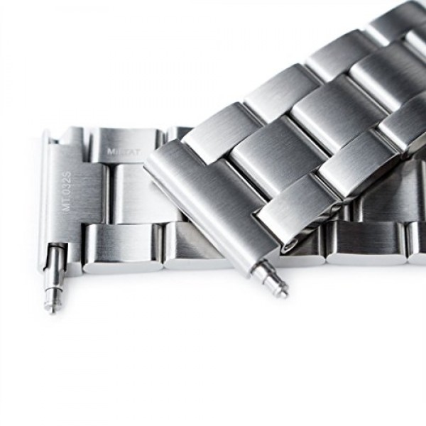 20mm 슈퍼-O 보이어 316L 스테인레스 스틸 시계 팔찌 스트레이트 엔드 테이퍼드 버전, 브러시드