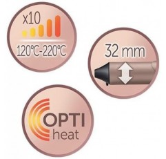 Remington 컬링 아이언 대형 컬 [32mm] PROluxe Digital(OPTIheat 기술, Grip-Tech 세라믹 코팅) -최대 210°의 LCD 디스플레이, 클램프 포함, 가는 모발부터 강한 모발까지 부드러운 웨