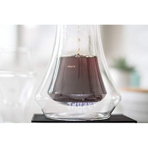 EVOKE 커피 카라페, 핸드메이드, 이중벽, 20oz(600ml)