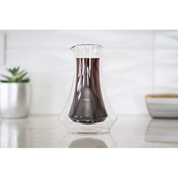 EVOKE 커피 카라페, 핸드메이드, 이중벽, 20oz(600ml)