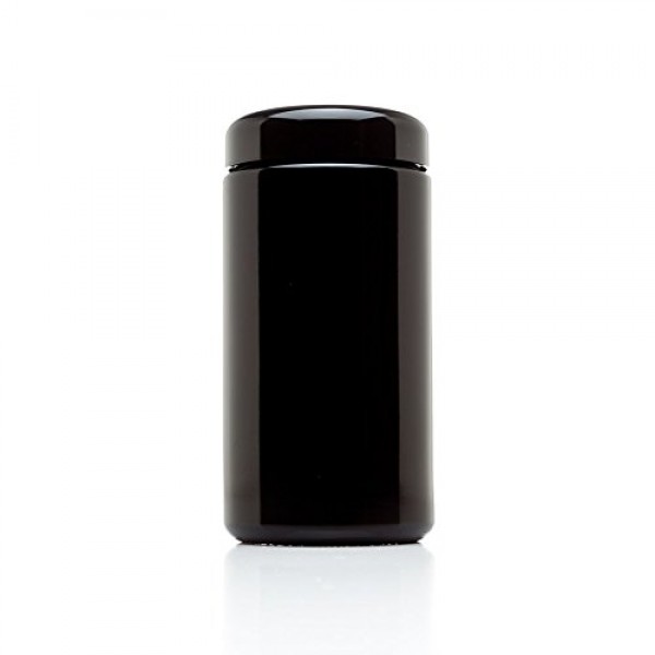 인피니티 병 500ml(17fl oz) 긴 대형 검정색 자외선 유리 넓은 입구 나사형 병(1)