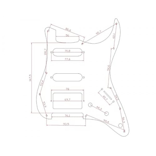 KAISH 매트 알루미늄 ST/Strat HSS 스타일 픽가드 금속 알루마이트 처리된 ST 픽 가드 미국/멕시코 ST/Strat Matte Gold용 스크래치 플레이트