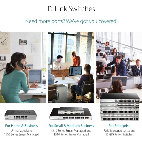 D-Link DGS-1210-52MP 기가비트 스마트+ 관리형 스위치(48 x 10/100/1000 BASE-T PoE 포트 및 4 x 100/1000 Mbit/s 콤보 포트)