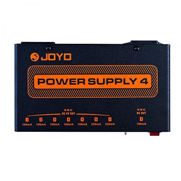 JOYO 기타 이펙트 페달용 절연 전원 공급 장치 9V 12V 18V(100mA, 250mA) 절연 단락 및 과부하 보호 기능이 있는 8개의 절연 출력 잭(JP-04)