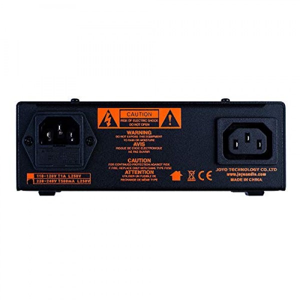 JOYO 기타 이펙트 페달용 절연 전원 공급 장치 9V 12V 18V(100mA, 250mA) 절연 단락 및 과부하 보호 기능이 있는 8개의 절연 출력 잭(JP-04)