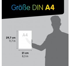 완벽한 ideaz • 100 Blatt Tone Paper DIN-A4, 10색, 130g/m2, MADE IN GERMANY Bunt DIN-A4
