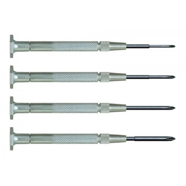 Moody Tools 58-0219 크롬 바나듐 강철 JIS형 드라이버 세트, 4개, 은색
