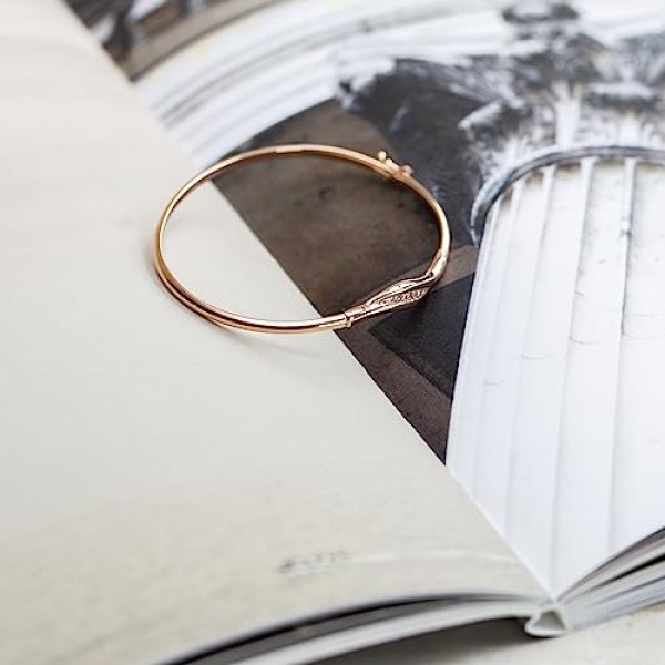 Carissima 골드 레이디스 - 뱅글 9ct Rose Waxe Design Flexible CZ Bangle 375 red gold zirconia transparent round cut - 5.37.1836