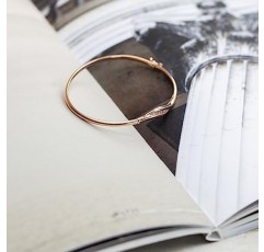 Carissima 골드 레이디스 - 뱅글 9ct Rose Waxe Design Flexible CZ Bangle 375 red gold zirconia transparent round cut - 5.37.1836