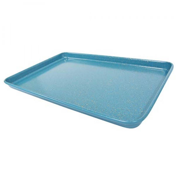 casaWare 2pc Ultimate Commercial Weight 15 x 10 x 1인치 쿠키 시트 세트(파란색 화강암): 가정 및 주방