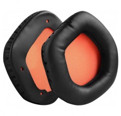 Asus STRIX 7.1, STRIX 2.0, STRIX PRO, STRIX DSP 헤드폰 이어패드 헤드셋 이어컵 수리 부품(검은색)용 Geekria QuickFit 단백질 가죽 교체용 이어패드
