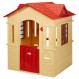 작동하는 문, 창문 및 셔터가 있는 Little Tikes Cape Cottage Playhouse - Tan Small