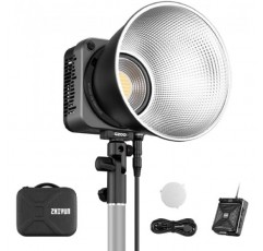 ZHIYUN Molus G200 [공식] 비디오 조명 200W, Bowens 마운트가 있는 COB LED 비디오 조명, 61500Lux / 2700 ~ 6500K / CRI≥95 / TLCI≥97 / 앱 제어, 매우 조용한 비디오/사진의 이중 컬러 스