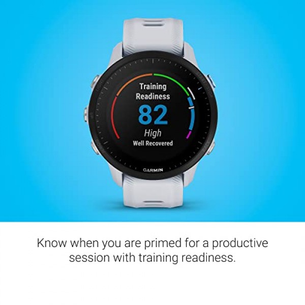 Garmin Forerunner® 955, GPS 러닝 스마트워치, 철인 3종 경기 선수에 맞춰 제작됨, 오래 지속되는 배터리, Whitestone