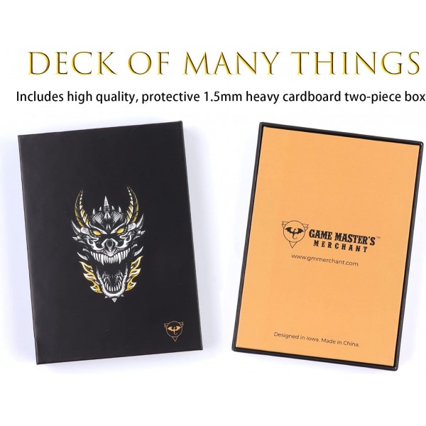 게임 마스터의 상인 The Deck of Many Things | Dungeons and Dragons(D&D) 5판과 호환 가능 | Dungeon Masters 및 PC 사용 | 5e 액세서리 | DND 주사위 TTRPG