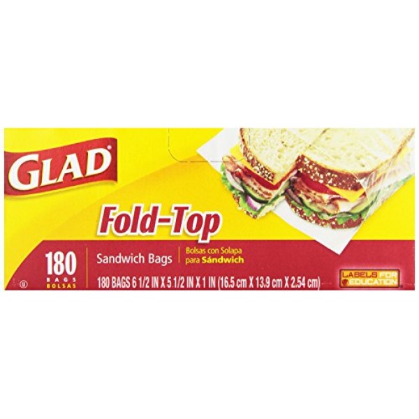 글래드 샌드위치 백, 폴드 탑, 180팩