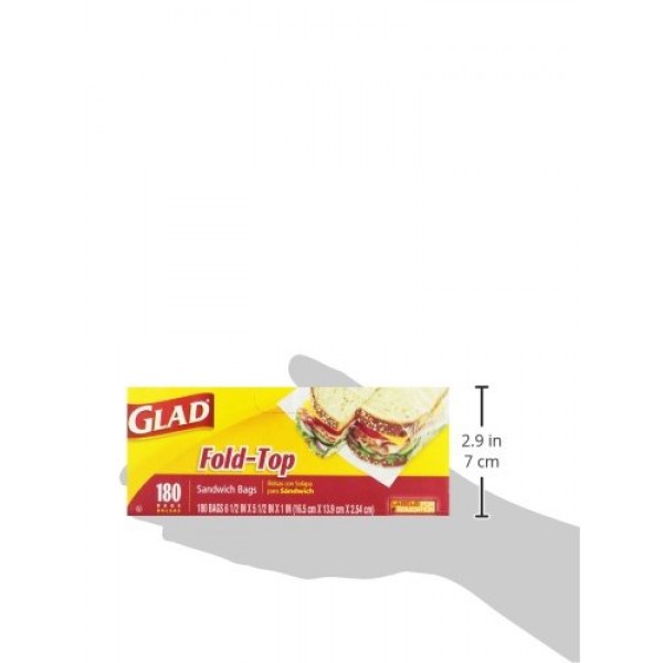 글래드 샌드위치 백, 폴드 탑, 180팩