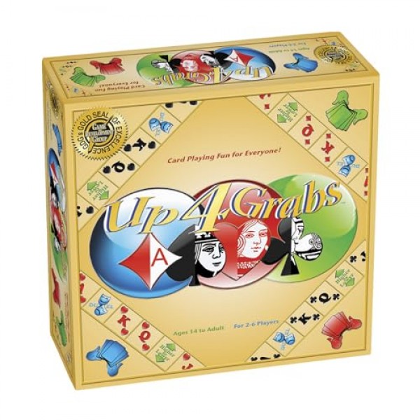 Up 4 Grabs - 우여곡절이 가득한 독특한 카드 놀이 보드 게임 - 가족 및 성인 클래식 게임의 밤을 위한 재미있는 선택