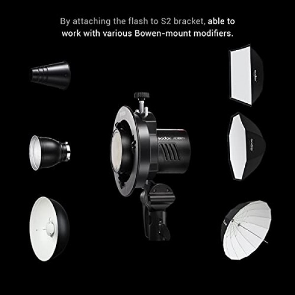 Godox AD100 Pro AD100Pro Godox 플래시, Canon Sony Nikon Fujifilm Fuji Olympus Pentax 카메라, 100Ws 2.4G TTL HSS 1/8000s,7.2V/2600mAh 리튬 이온 배터리, 360 최대 전력 플래시, 0.01-1.5s 재활용 시간
