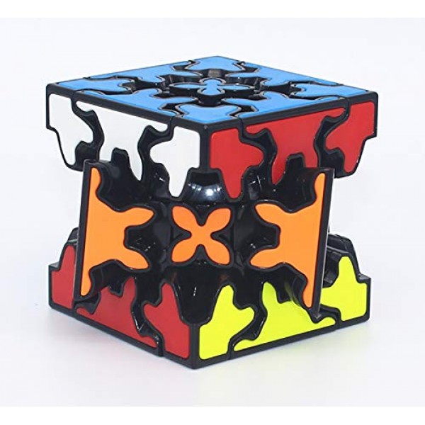 Willking Gear 3x3x3 3차원 기어 구조의 매직 큐브, 타일 디자인이 내장된 사면체 속도 퍼즐 큐보 두뇌 발달 퍼즐 게임에 적합