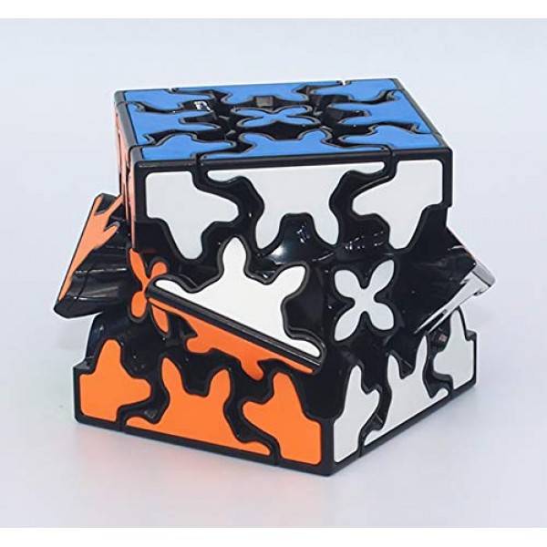 Willking Gear 3x3x3 3차원 기어 구조의 매직 큐브, 타일 디자인이 내장된 사면체 속도 퍼즐 큐보 두뇌 발달 퍼즐 게임에 적합