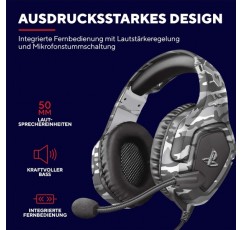 Trust Gaming Headset GXT 488 Forze-G - Playstation 공식 라이선스 - PS4 및 PS5 헤드셋(접이식 마이크 포함) 및 조절식 헤드밴드, 3.5mm, 오버이어 헤드폰(케이블 포함) - 그레이 Forze 유