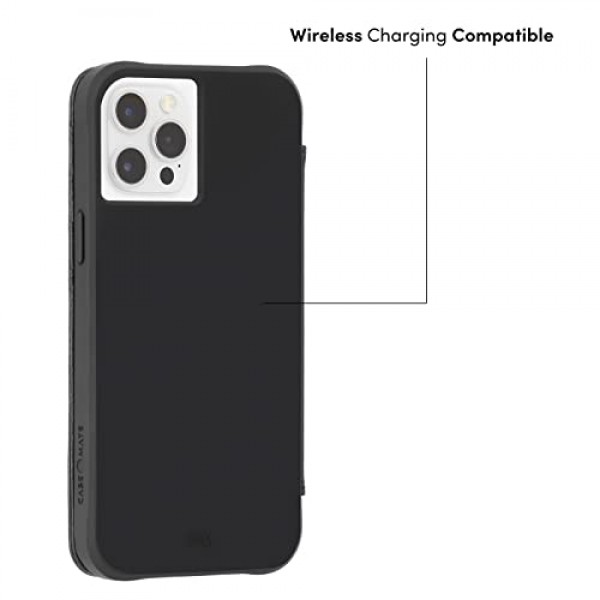 Case-Mate - 튼튼한 가죽 지갑 폴리오 - iPhone 12 및 iPhone 12 Pro(5G)용 케이스 - 카드 4개 + 현금 수납 - 6.1인치 - 블랙