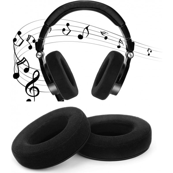 Audio-Technica ATH M50XBT M50X M40X, HyperX Cloud/Flight/Alpha/Stinger, SteelSeries Arctis 7X/9X/Pro, Sony MDR V6/V7, 교체용 이어 패드 헤드폰(검은색) ATH M50X M40X용 ELZO 교체용 이어 패드; 블랙 벨
