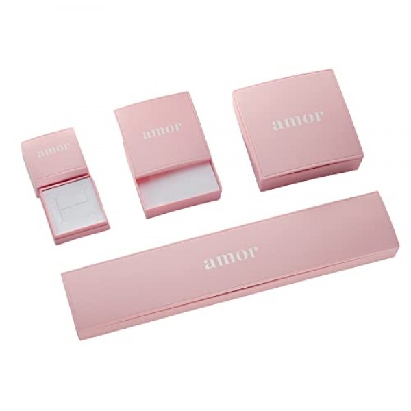 Amor 2029398 여성용 펜던트 1.3 cm 골드 하트 디자인 주얼리 선물 상자에 들어 있음, 금, 보석 없음