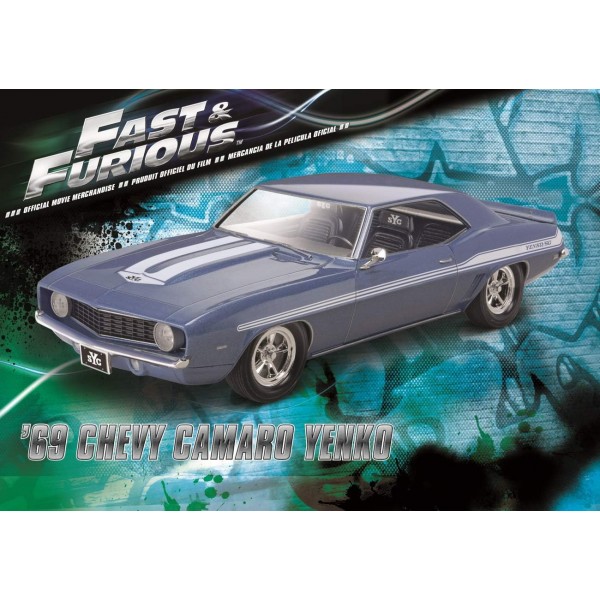 Revell 14314 '69 Chevy Camaro YENKO 분노의 질주 상세 모델 키트 자동차 키트 1:25 멀티컬러