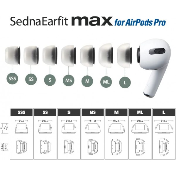 AZLA SednaEarfit MAX for AirPods Pro 2쌍(M) AZL-MAX-APP-M
