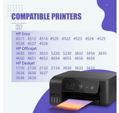 YingColor 302 잉크 카트리지 HP envy 4520 4510 4512 4522, 데스크젯 3630 2130 2132 1110 3632, 오피스젯 3835 3831 30팩용 hp 302xl 잉크 카트리지용 재생산
