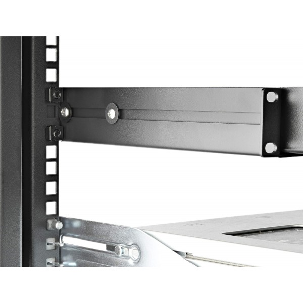 StarTech.com 1U 19인치 서버 랙 레일 - 24-36인치 깊이 조절 가능 - 범용 4포스트 랙 마운트 레일 - 네트워크 장비/서버/UPS 장착 레일 키트 HPE ProLiant Dell PowerEdge(UNIRAILS1UB) 1U | 2
