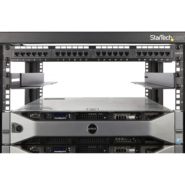 StarTech.com 1U 19인치 서버 랙 레일 - 24-36인치 깊이 조절 가능 - 범용 4포스트 랙 마운트 레일 - 네트워크 장비/서버/UPS 장착 레일 키트 HPE ProLiant Dell PowerEdge(UNIRAILS1UB) 1U | 2