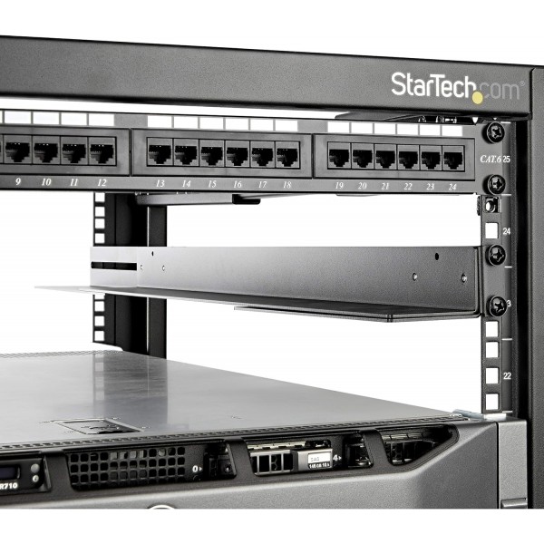StarTech.com 1U 19인치 서버 랙 레일 - 24-36인치 깊이 조절 가능 - 범용 4포스트 랙 마운트 레일 - 네트워크 장비/서버/UPS 장착 레일 키트 HPE ProLiant Dell PowerEdge(UNIRAILS1UB) 1U | 2